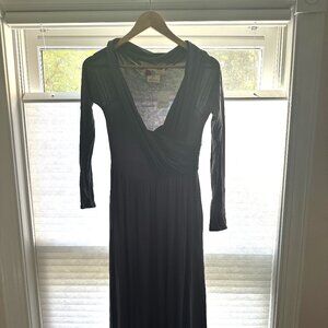 NWT Free People Gray/Lavender Long Sleeve Maxi Dress
